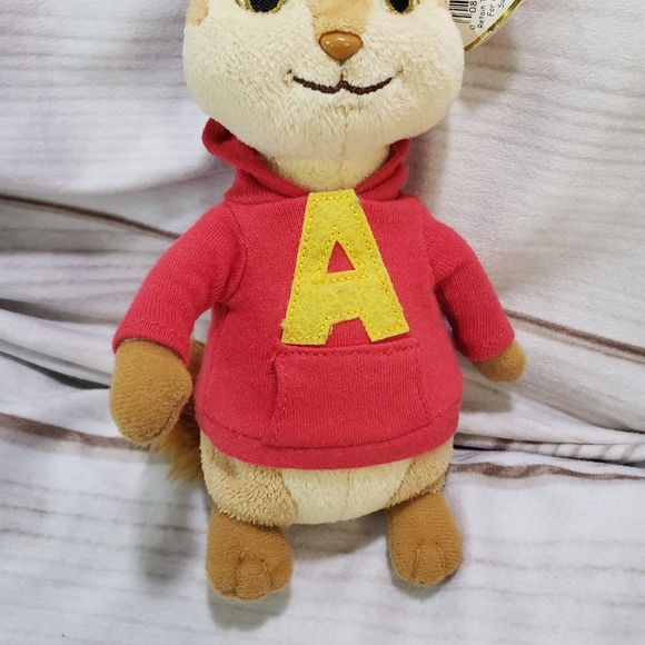 🌞SOLD🌞 TY Beanie Babies Alvin Chipmunk Plush Toy 6.5 Inch 2011 The Squeakquel - Picture 3 of 10